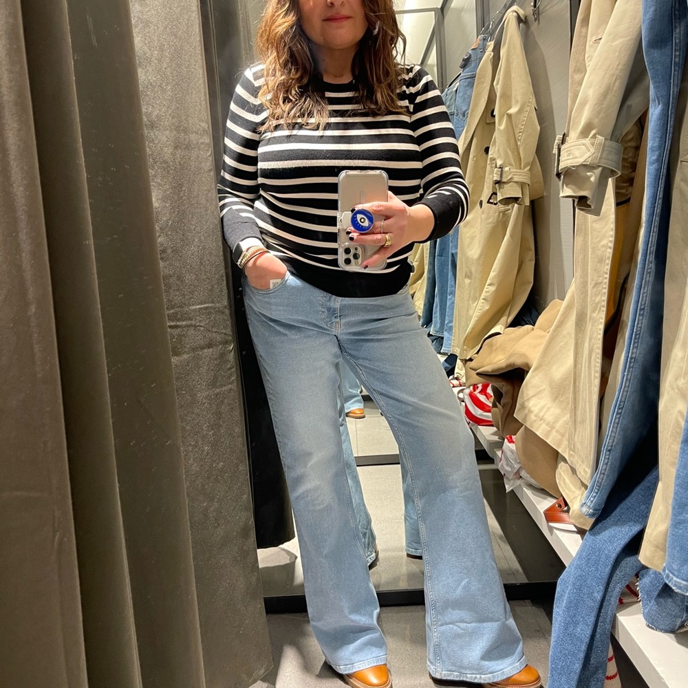 💯 ZARA | Low-rise Full-Length Flare Jeans